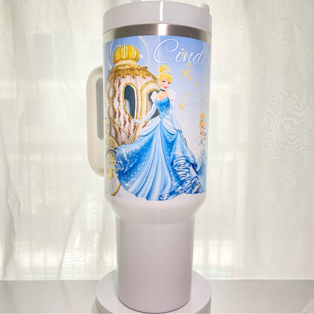 Custom 40oz Tumbler Disney Princess Cinderella Brand new double wall stainless t